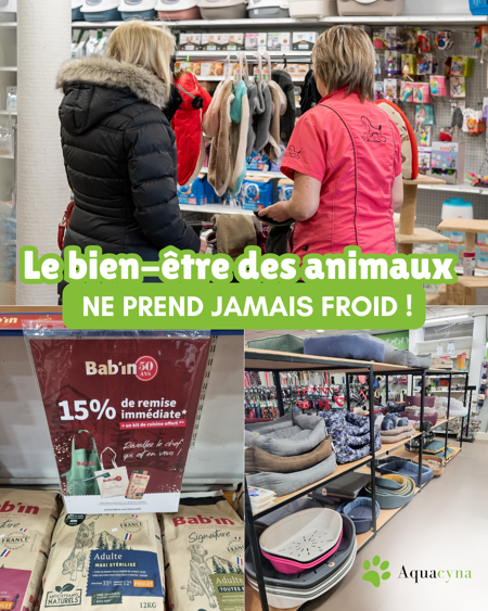 L’hiver s’installe, Aquacyna propose tout le nécessaire pour le confort des animaux !