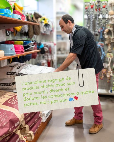 Une adresse où l’animalerie et le salon de toilettage se répondent !