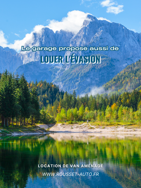 Le garage propose aussi de louer l'évasion ✨