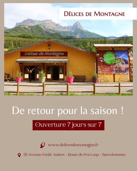 Délices de Montagne rouvre !