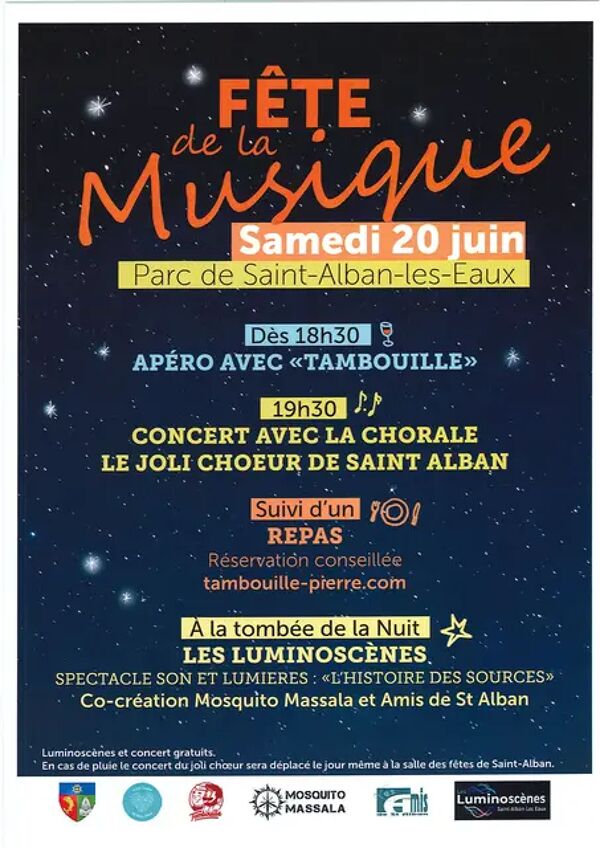 Découvrez Tambouille pour la fête de la musique à Saint Alban Les Eaux le 20 Juin 2026