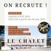 Le Chalet recrute