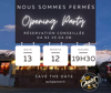 OPENING DU CHALET