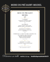 Menu gourmand à la Table du Pré