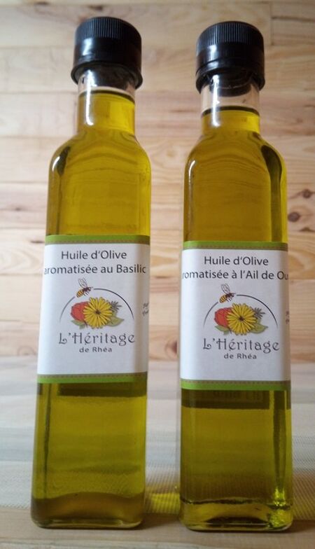  HUILE D'OLIVE AROMATISÉE À L'AIL DES OURS 250ml