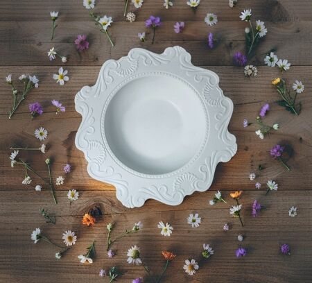Assiette à motif taille S