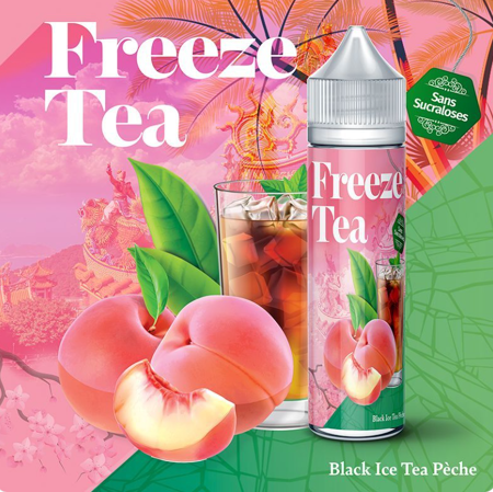 freeze tea  black ice tea peche