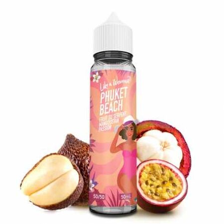 E-liquide  Phuket Beach Like a Woman Liquidéo  fruit du serpent ,de mangoustan et de passion 50Ml