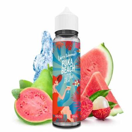 E-liquide Puka Beach Like a Woman Liquidéo goyave pastèque litchi 50Ml