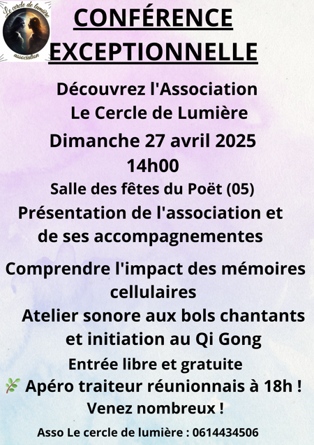 Conférence bien-être au Poët