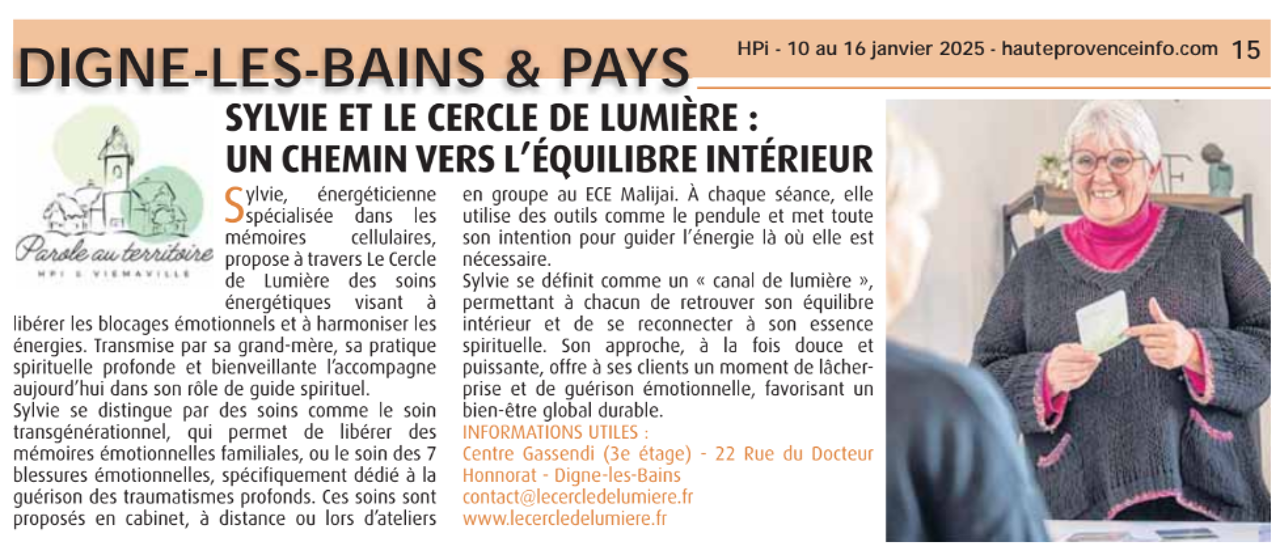 Haute Provence Info de Janvier 2025