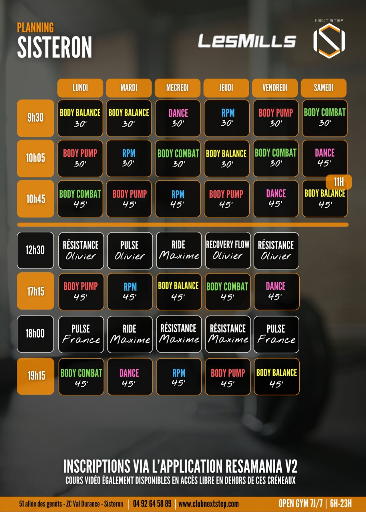 Cours collectifs & Small Group Training à Sisteron