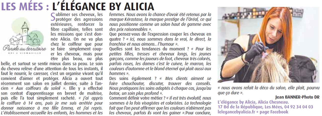 Parution dans le journal Haute-Provence Info (HPI) en octobre 2023