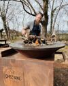 Chef à domicile avec brasero