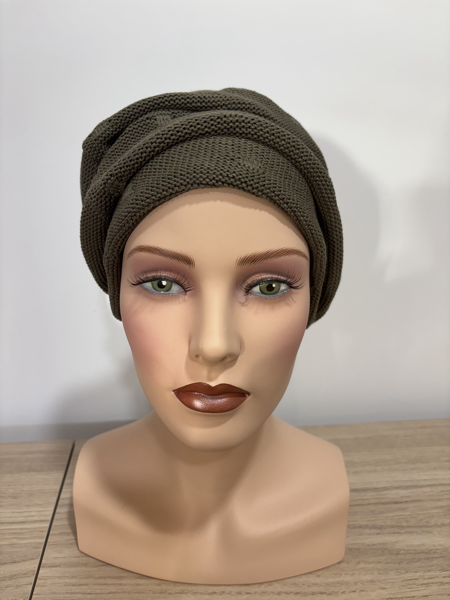 Bonnet mina knitt kaki