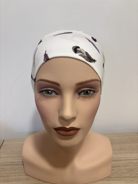 Turban Mia imprimé blanc