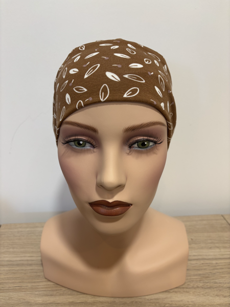 Turban Mia imprimé marron 