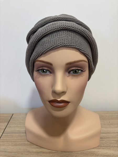 Bonnet mina knitt gris