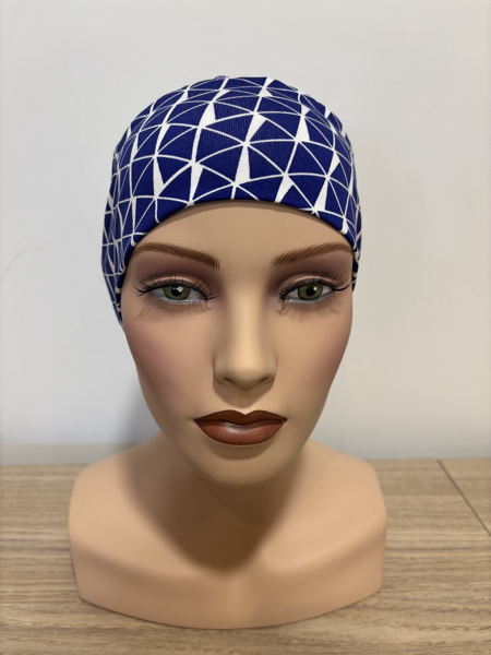 Turban Mia imprimé bleu roi