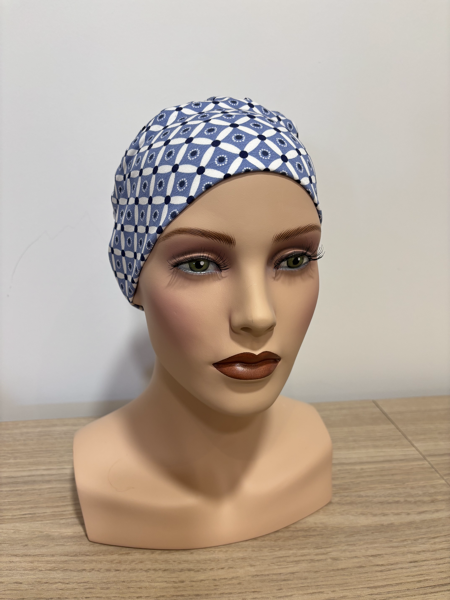Turban Mia imprimé bleu clair