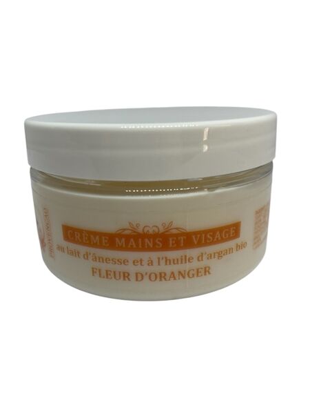 Crème mains et visage ânesse, argan et fleur d’oranger