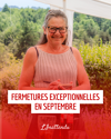 Fermetures et réouvertures en septembre