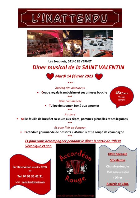 L'Inattendu fête la Saint-Valentin