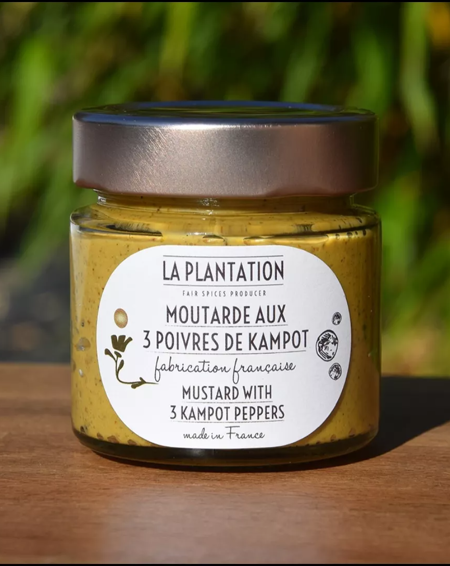 Moutarde aux 3 Poivres de Kampot 120G La Plantation