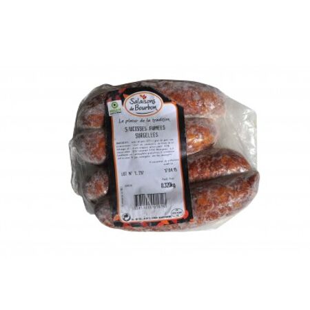 Saucisses Fumées 320G Salaisons de Bourbon