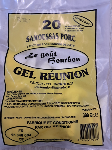 Samoussas Porc X 20 Gel Réunion