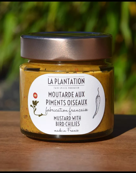 Moutarde aux Piments Oiseaux 120G La Plantation