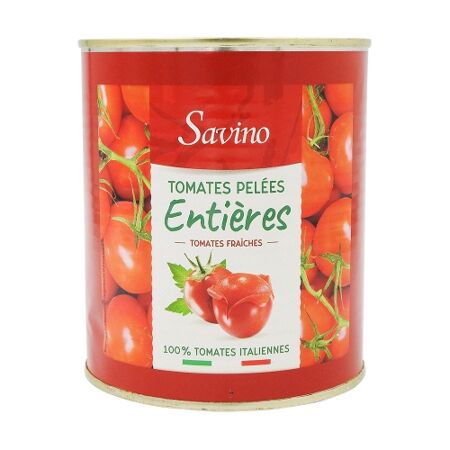 Tomates Pelées Entières Savino 800G