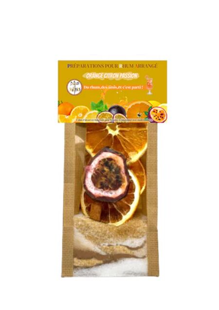 Préparation Rhum Arrangé Orange Citron Passion 250G