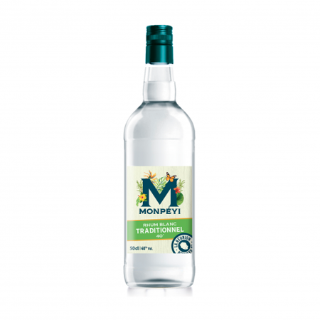 Rhum Blanc Traditionnel MONPEYI Réunion 1L 40°