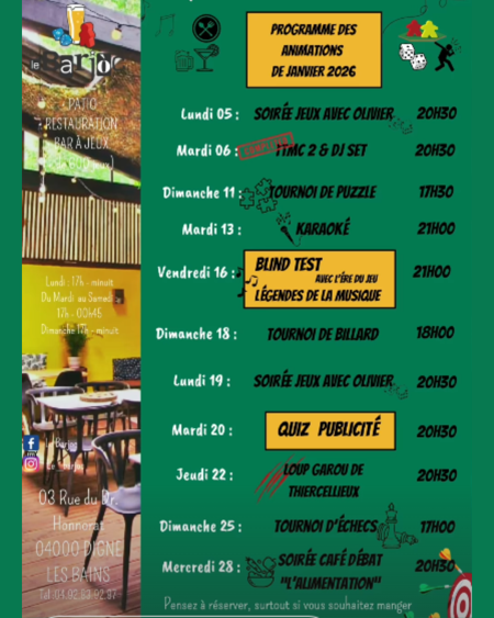 Janvier démarre autour du partage !