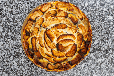 Tarte au boudin blanc aux pommes