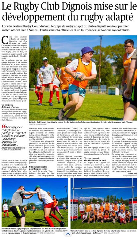 Rugby adapté : une victoire !