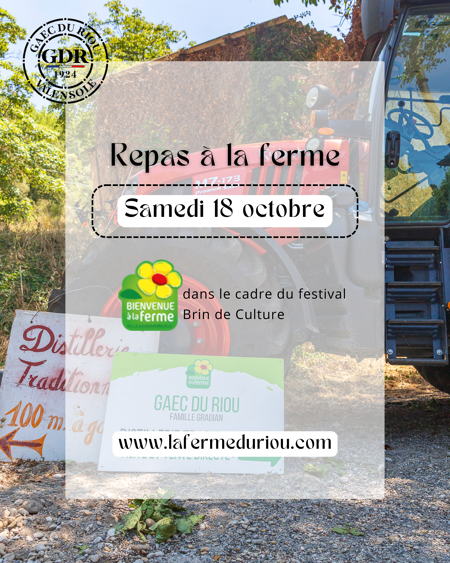 Le 18 octobre, le GAEC du Riou met la grande tablée en place 🍽