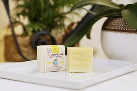 SHAMPOING SOLIDE à la bière et à l'huile de baobab 