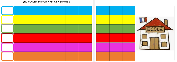 24 petites souris vont à l'école : jeu de plateau "allez les souris"