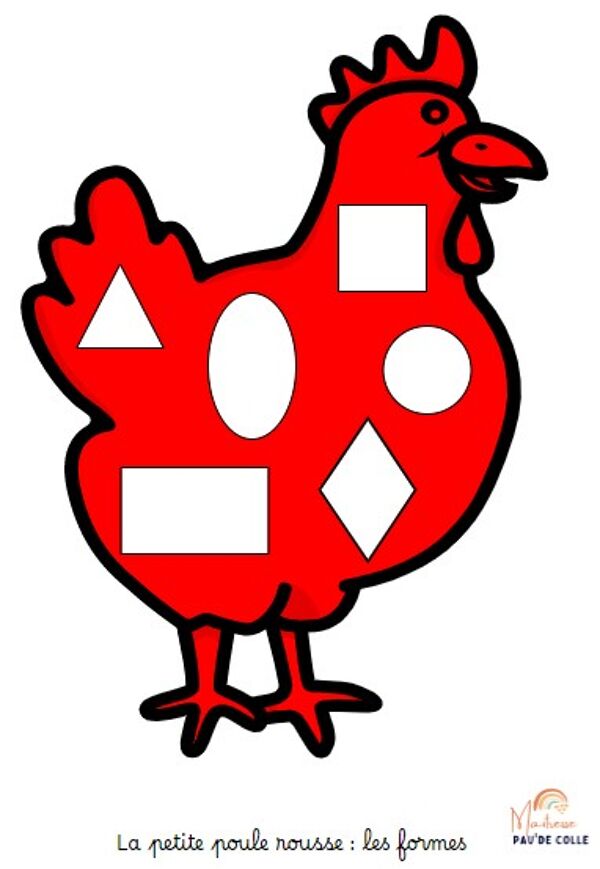 La petite poule rousse : les formes