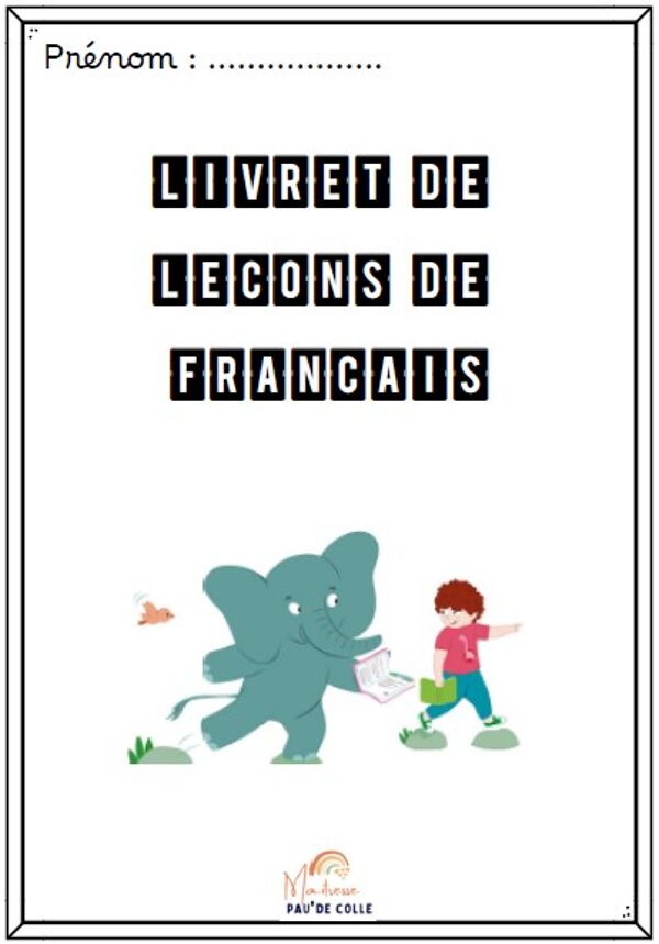 Livret de leçons étude de la langue