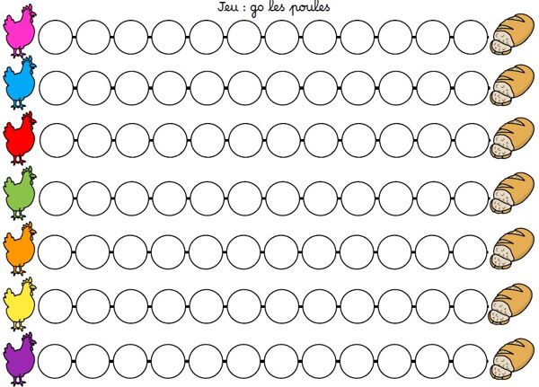 Jeu de course des poules