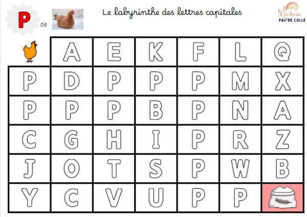 Labyrinthe des lettres