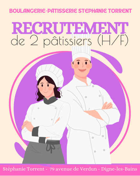 Recrutement pâtissiers CDI