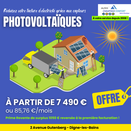 Offre spéciale : photovoltaïques