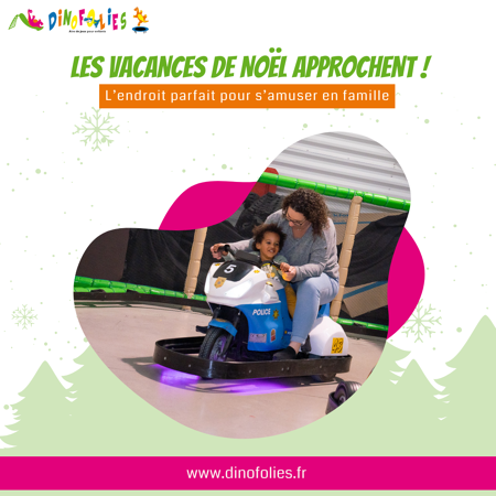 Les vacances de Noël approchent, Dinofolies est l’endroit parfait pour s’amuser en famille ! 🎄✨