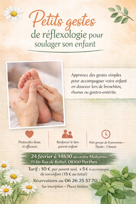 Petits gestes de réflexologie pour soulager son enfant