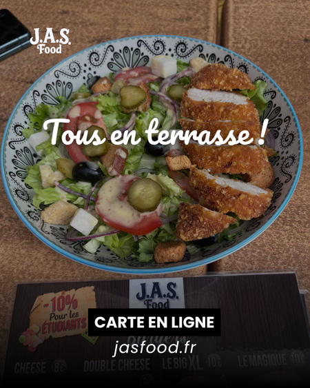 Les tables sont sorties dans la rue piétonne ! 😎