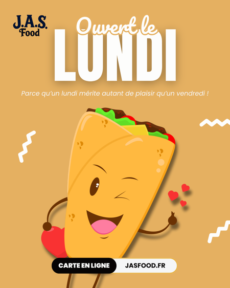 🍔 Le lundi aussi, JAS Food régale !